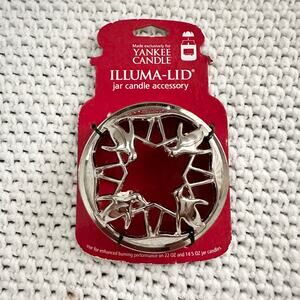 Yankee Candle New Illuma-Lid Silver Penguins Jar Candle Accessory Christmas Top